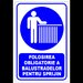 Indicator folosirea obligatorie a balustradelor de sprijin